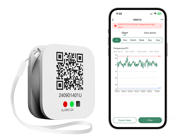 BlueTag T100/TH100 Bluetooth Temperature Humidity Data Logger