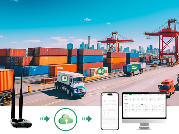 G100 WiFi Bluetooth Gateway for Supply Chain Management Temperature Monitoring