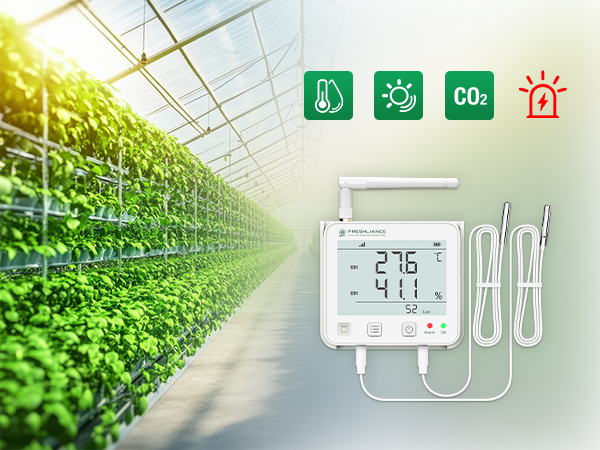 Greenhouses and Cold Chain Storage Real-time Illumination, CO2, Temperature and Humidity Monitoring