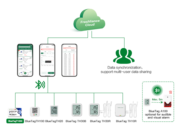 BlueTag T1000 Bluetooth Temperature Data Recorder (-40℃~+100℃)
